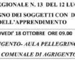 Giornata dei disturbi specifici dell’apprendimento. Importante convegno in programma domani presso il Libero Consorzio Comunale