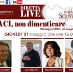 “Capaci, non dimenticare”. Domani, 21 maggio diretta Live della Strada degli scrittori con don Ciotti, Marcelle Padovani e Rosaria Costa