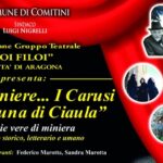 Comitini: in scena il Gruppo Teatrale Oi Filoi con “Le miniere…I Carusi e la Luna di Ciaula, storie vere di miniera”